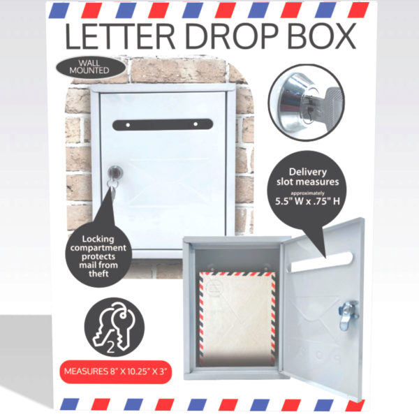 Wall Mounted Metal Letter Drop Box