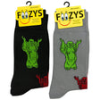 FOOZYS Crew Socks Assorted Black & Gray with Buddha Design Size 9-11