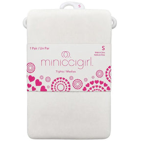 Miniccigirl Youth Footed Tights Solid White in Size S