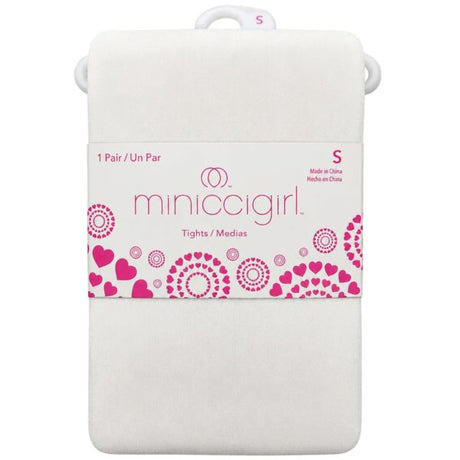 Miniccigirl Youth Footed Tights Solid White in Size S