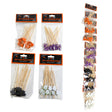 Appetizer Picks Halloween 16ct Bamboo 4.72in 4 Asst Icons Hlwn Pbh/ Preloaded Mdsg Strip