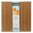 12" x 12" Collapsible Brown Check Bamboo Storage Basket