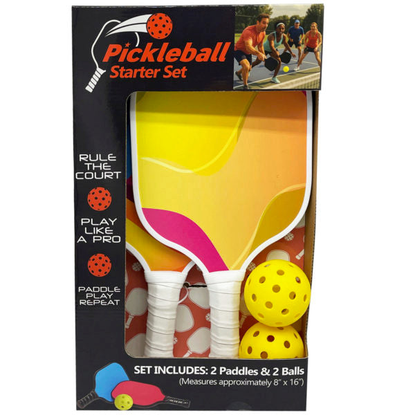 7.8" x 16" Lightweight Pickleball Paddle with 10mm Core Set in Assorted  Designs