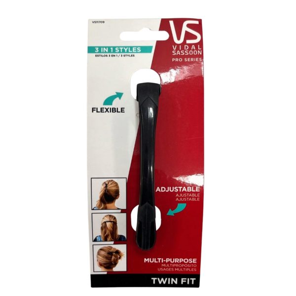 Vidal Sassoon Pro Series 3 in 1 Styles Adjustable & Flexible Twin Fit Hair Clip