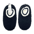 Fuzzy Babba 1 Pack Womens Black Poodle Fur Slipper With Knit Cuff in One Size Black