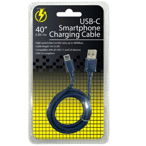 40" USB-C Smartphone Charging Cable