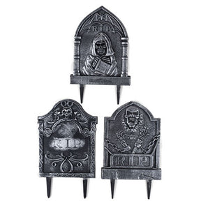 Tombstone Yard Stake 3ast Plastic 12x9in Hall Ht