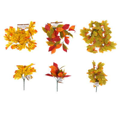 Harvest Floral Bush & Garland 6ast 40in Garland/5-stem 12in Bush Hangtag/barbell