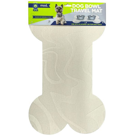 Mod Dog 24"x16" Bone Shaped Feeding Mat in Cream