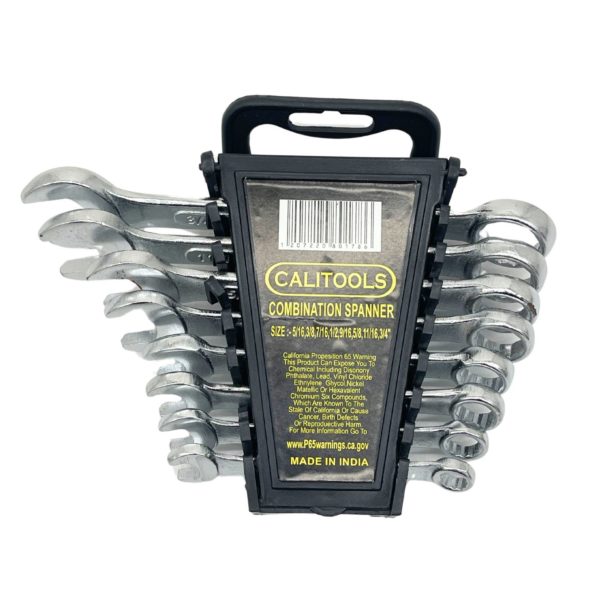 CaliTools 8 Piece Imperial Wrench Set with Carrying Case
