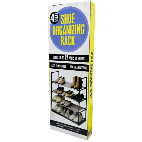 23.4" x 28.7" 4-Tier Shoe Organizing Rack