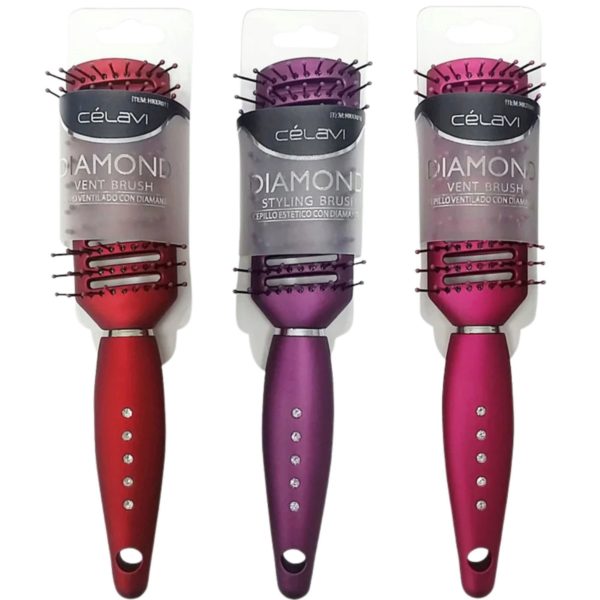 Celavi Diamond Vent Hair Brush in Assorted Colors