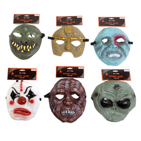 Mask Halloween Spooky 6ast Rubber Pvc/header