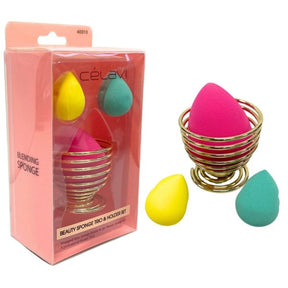 Celavi Beauty Sponge Trip and Holder Set