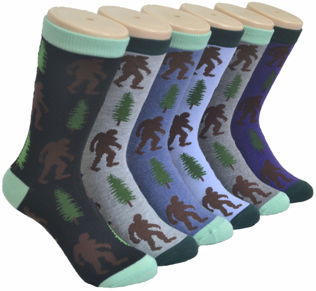 Women's Novelty Crew Socks - Big Foot Print - Size 9-11