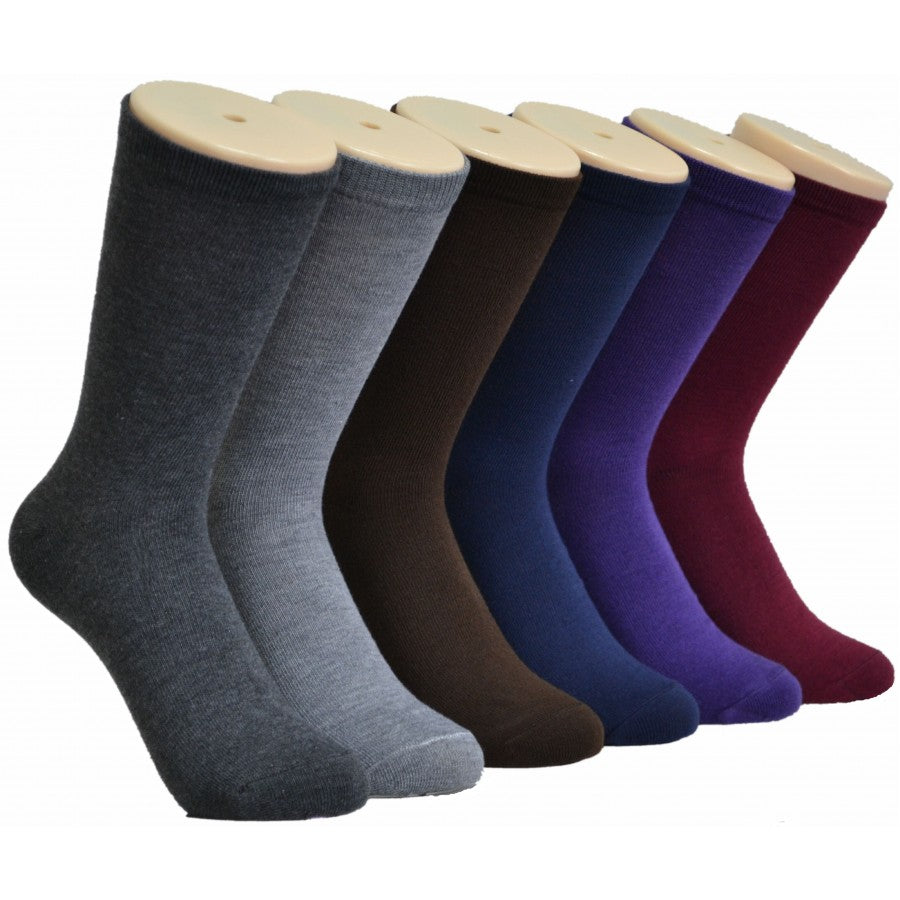 Women's Novelty Crew Socks -Solid Colors - Size 9-11