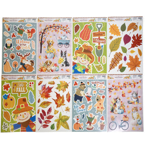 Window Cling Harvest 8asst Mixed Styles 4clr Print