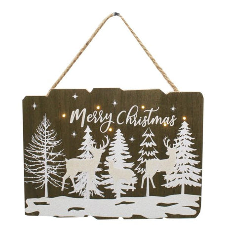 Merry Christmas Wood Hanging Sign