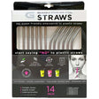G Force 14 Pack Reusable Stainless Steel Straw Set