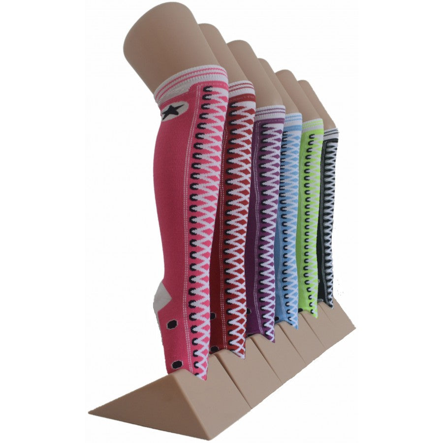 Boy's & Girl's Novelty Knee High Socks - Sneaker Print - Size 6-8
