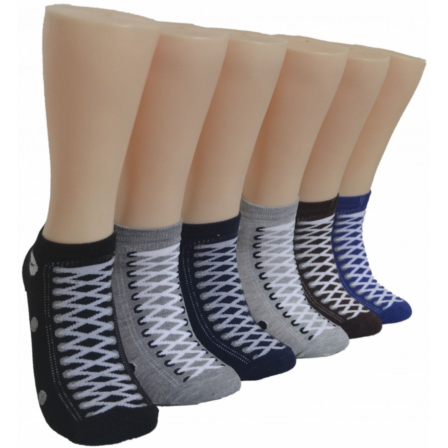Men's Low-Cut Socks - Sneaker Print - Size 10-13