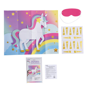 Pin The Horn On the Unicorn Party Game 