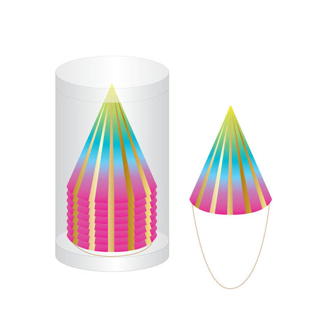 3" Rainbow Mini Hat w/ Hot Stamp  - 8-Packs