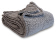 Frosted Sherpa Blankets - Grey - 50" X 60"