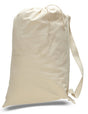 18" Cotton Canvas Laundry Bags - Natural