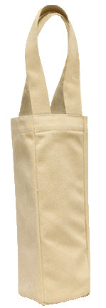 Single Wine Bottle Bags - Natural