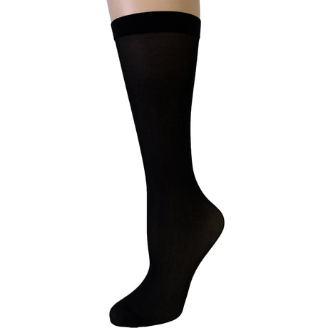 Men's Disposable Knee High Foot Socks - Black