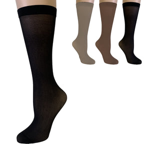 Men & Women's Disposable Knee High Socks w/ Reinforced Toe & Comfort Top