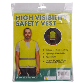 High Visibility Fluorescent Green Safety Vest with Reflective Strip