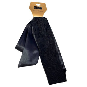 DCNL French Couture Black Lace & Satin Headwrap