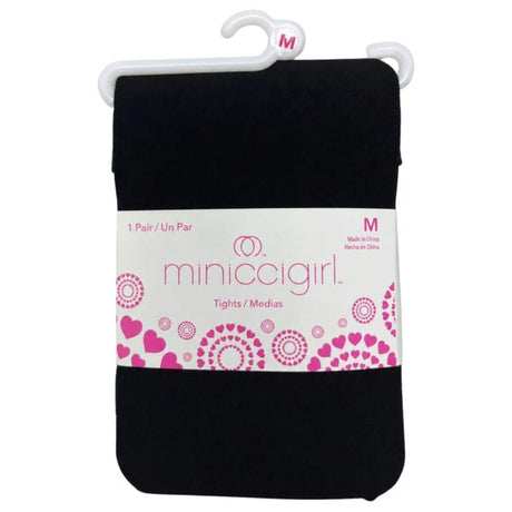 Miniccigirl Youth Standard Tights Solid Black in Size M