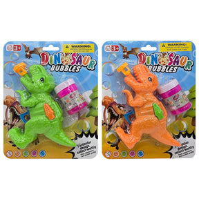 Dinosaur Bubble Gun Toy with Bubble Solution Assorted Colors