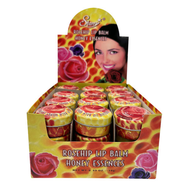 Honey Essences Rosehip Lip Balm in Countertop Display