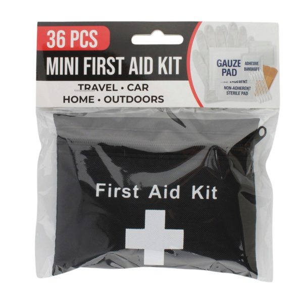 36 Piece Mini First Aid Kit Pouch with Zipper