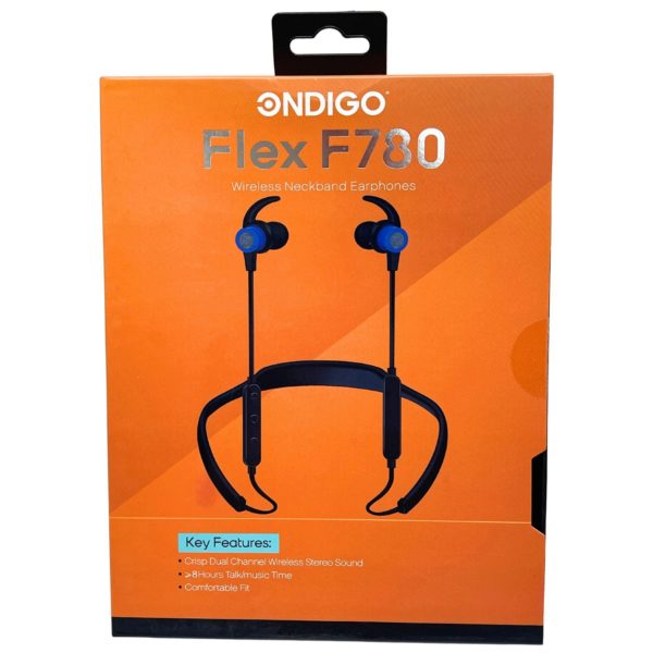 Ondigo Flex F780 Behind the Neck Bluetooth Neckband Earphones in Blue
