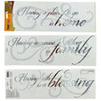 Wall Wear 3 Sheet Pack Removable Translucent Wall Decal Stickers in Home