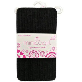 Miniccigirl Youth Cable Tights Black in Size L