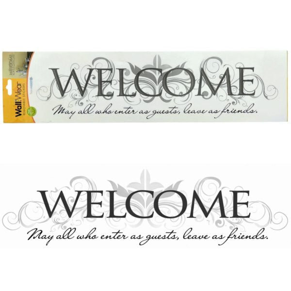 Wall Wear Translucent Wall Stickers in Welcome Design