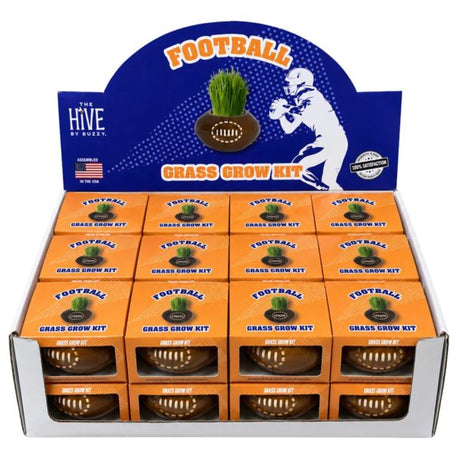 The Hive by Buzzy Football Grass Complete Grow Kit in Display