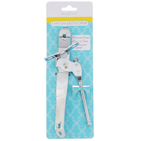Can Opener 3-way Chrome-platedmetal/kitchen Tie-on-card