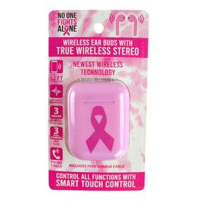 Pink Ribbon Bluetooth True Wireless Earbuds