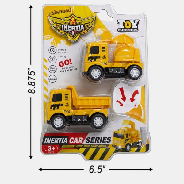 Push and Go Construction Truck Vehicle Toy Set