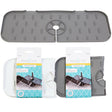 Sink Faucet Mat Splash Guard Drip Tray Silicone 14.76x5.35in 2ast Colors B&c Sleevecard *msrp 9.99+*