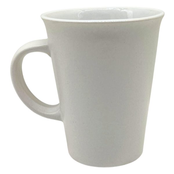 14 oz White Matte Ceramic Coffee Mug