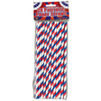 24 Pack Red White and Blue Paper Straws