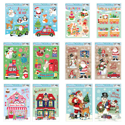 Window Cling Christmas 12 Ast 4c Print Xm Header